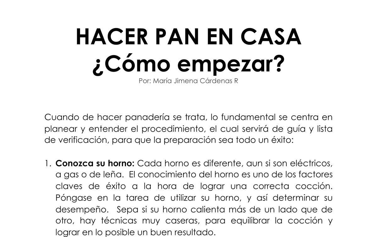 Hacer pan en casa ¿Cómo&nbsp;empezar?